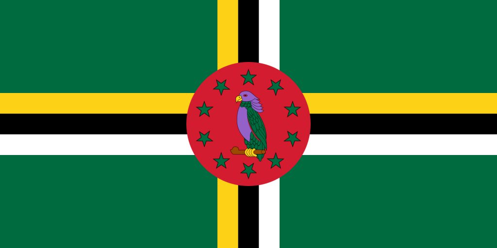 Dominica, Flagge, Karibikguide + USA