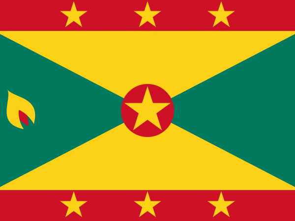 Grenada, Flagge, Karibikguide + USA