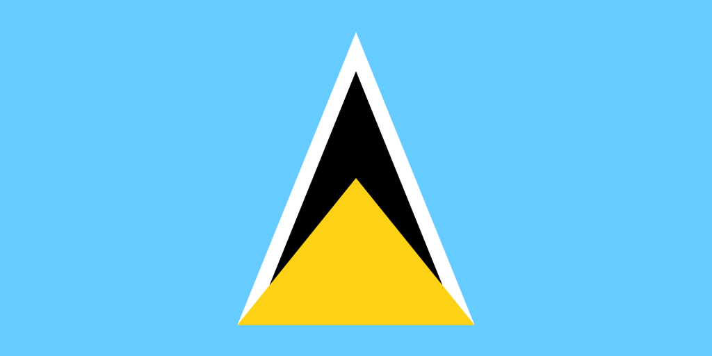 Saint Lucia, Flagge, Karibikguide + USA