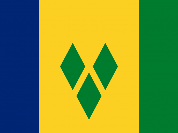 St. Vincent & die Grenadinen Flagge, Karibikguide + USA