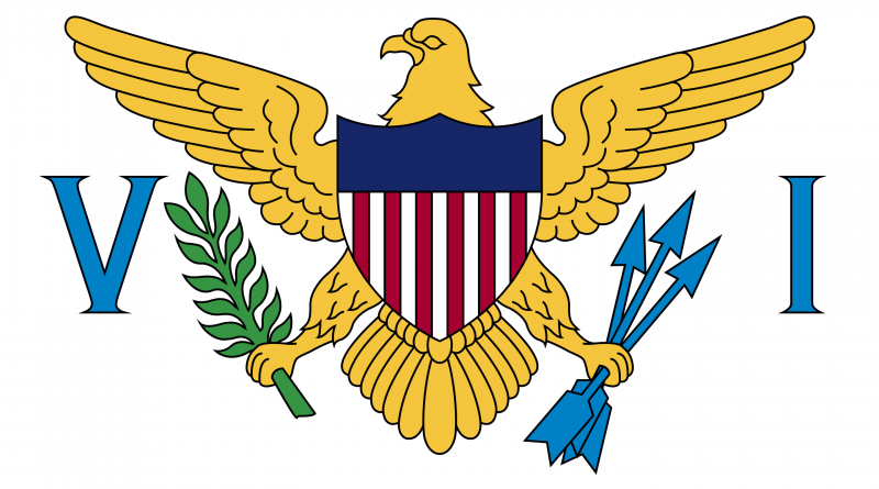 US-Virgin-Islands Flagge, Karibikguide + USA