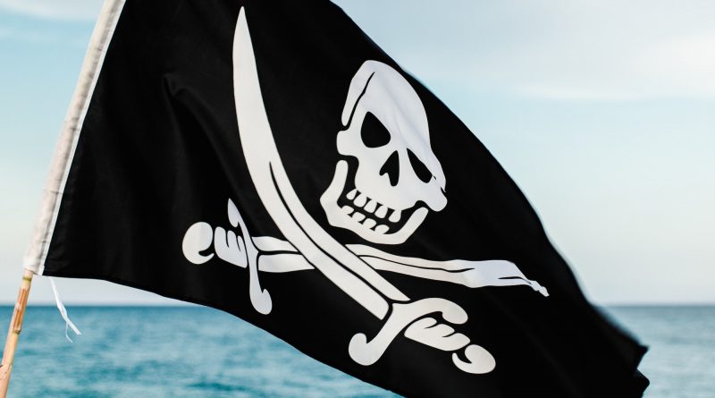 Waving pirate flag