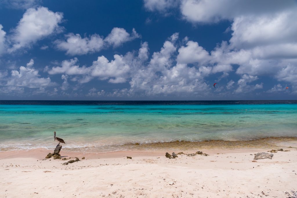 Beautiful beach for spending a nice summer afternoon in Bonaire, Caribbean