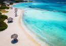 Baby Beach and coast on Aruba, Caribbean, white beach with blue ocean tropical beach