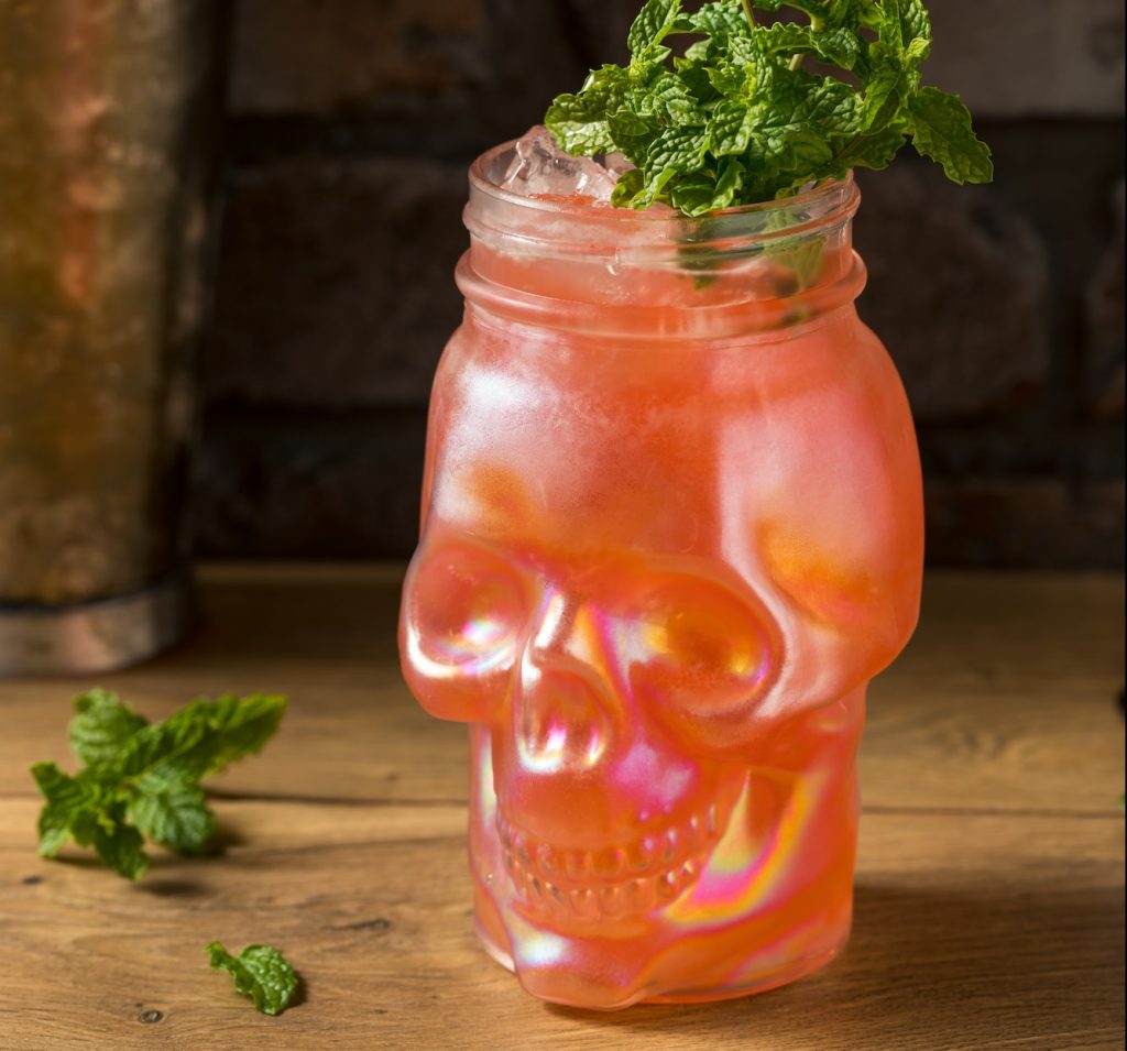 Refreshing Boozy Zombie Tiki Cocktail