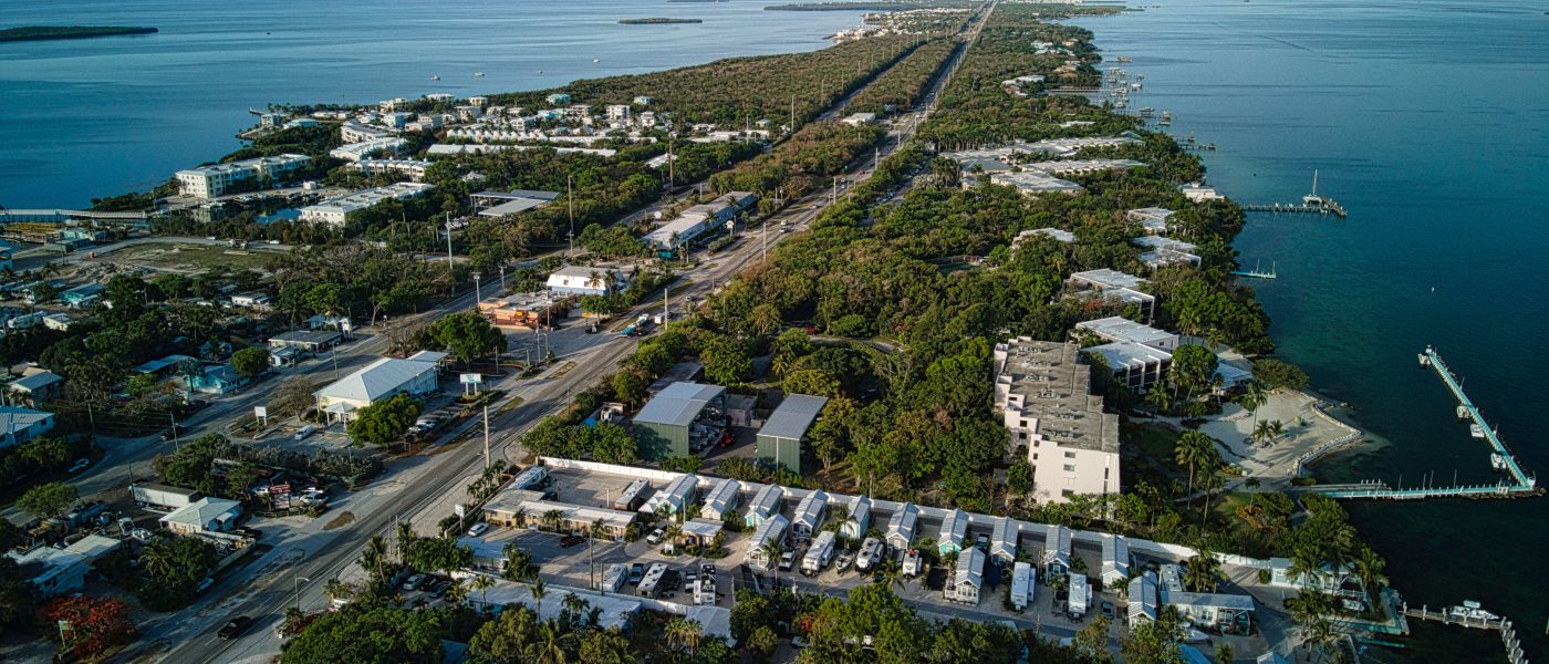 Aerial view of Key Largo in Florida, USA