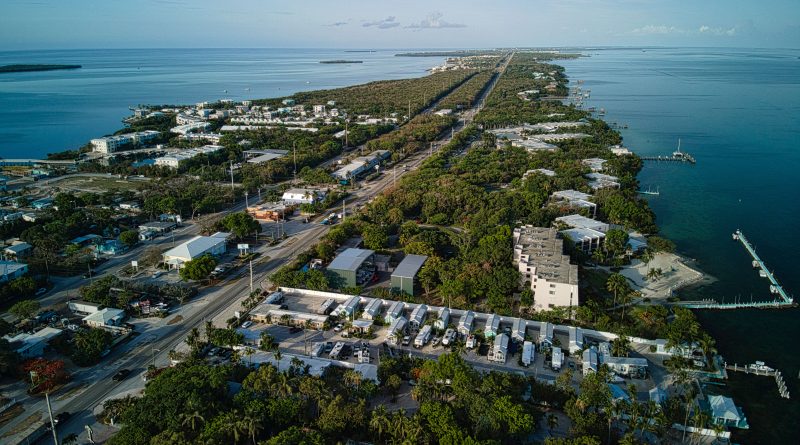 Aerial view of Key Largo in Florida, USA