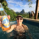 Im Pool vom Anse Chastanet, Piton, Bier, Saint Lucia, Karibikguide + USA