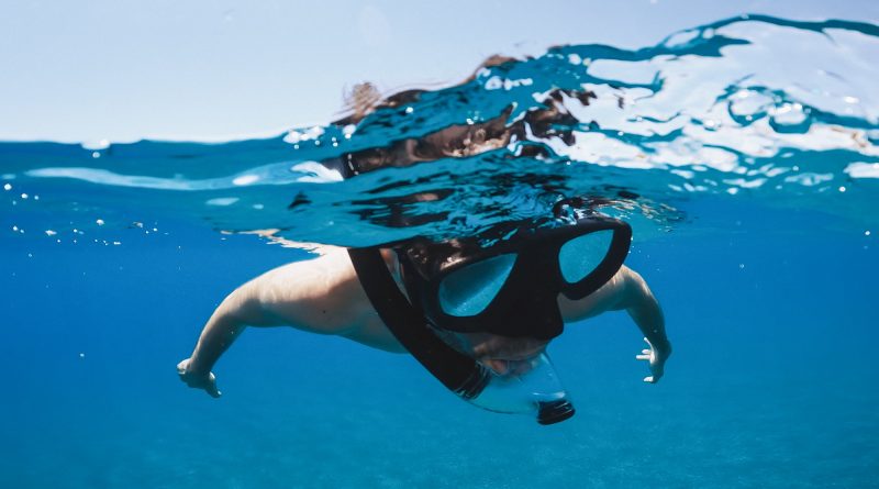 Snorkeling and free diving underwater