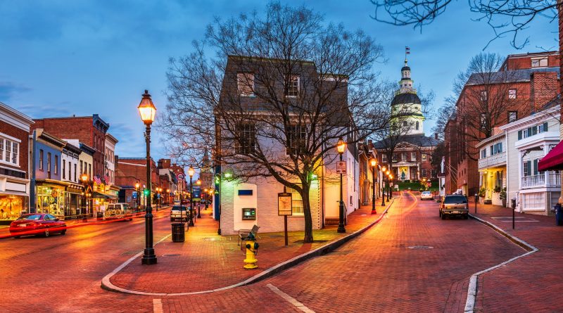 Annapolis, Maryland, USA Downtown Cityscape