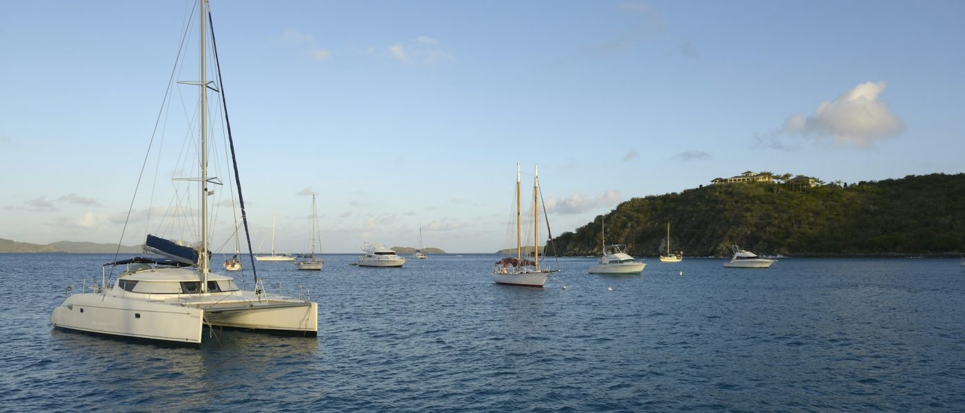 The anchorage in St. Thomas Bay, Spanish Town, Virgin Gorda, British Virgin Islands